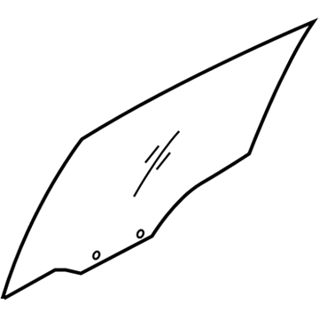 Hyundai 83411-1E001 Rear Door Window Glass Left Hand 83411-1E001 Hyundai Rear Door Window Glass Left Hand Illustration 1 of 1