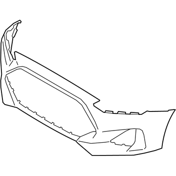 86511-J3000 Hyundai Front Bumper Cover Illustration 1 of 1