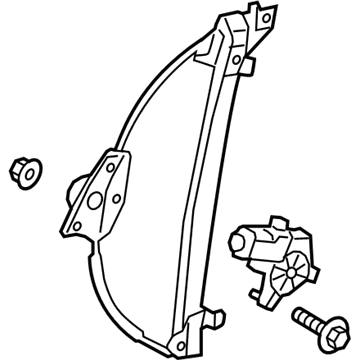 82401-H5010 Hyundai Front Driver Side Door Window Regulator Illustration 1 of 1