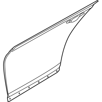 77111-D2000 Hyundai Rear Door Outer Panel Left Hand Illustration 1 of 1