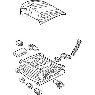 Hyundai 88100-B1150-PHR Front Driver Seat Cushion Assembly 88100-B1150-PHR Hyundai Front Driver Seat Cushion Assembly Illustration 1 of 1