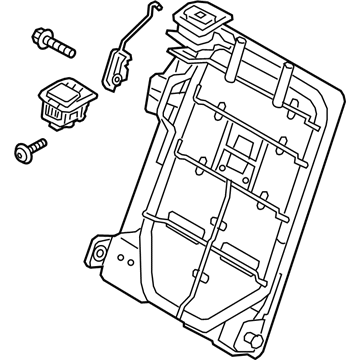 Hyundai 89410-H9500 Rear Seat Back Frame Assembly Right Hand 89410-H9500 Hyundai Rear Seat Back Frame Assembly Right Hand Illustration 1 of 1