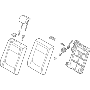 Hyundai 89400-J0020-PGC Rear Seat Back Assembly Right Hand 89400-J0020-PGC Hyundai Rear Seat Back Assembly Right Hand Illustration 1 of 1