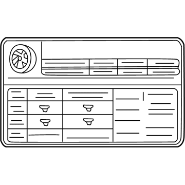 Hyundai 05203-4D000 Tire Pressure Label 05203-4D000 Hyundai Tire Pressure Label Illustration 1 of 1