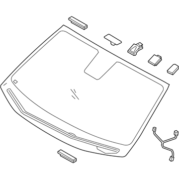 86111-B1000 Hyundai Windshield Glass Assembly Illustration 1 of 1