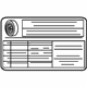 Hyundai 05203-1R300 Tire Pressure Label Hyundai 05203-1R300 Tire Pressure Label
