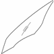 Hyundai 82411-3J000 Front Door Window Glass Left Hand