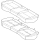 Hyundai 89100-BE000-S2N Rear Seat Cushion Assembly Hyundai 89100-BE000-S2N Rear Seat Cushion Assembly