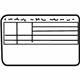 Hyundai 05203-2D001 Tire Pressure Label