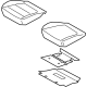 Hyundai 88B10-BE010-S2N Front Seat Cushion Assembly Left Hand