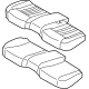 Hyundai 89100-D2MB0-NNQ Rear Seat Cushion Assembly